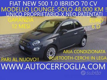 FIAT 500 1.0 hybrid Lounge 70cv-solo 48.000 km !