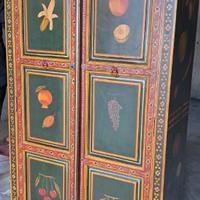 Armadio Indiano in legno massello dipinto