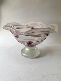 Vaso in vetro viola iridescente primi ‘900