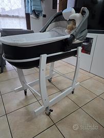 Base/supporto per culla neonato in legno con ruote