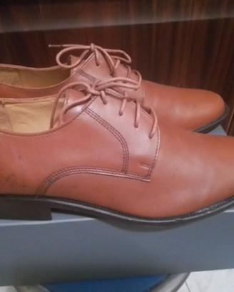 LAMBERTAZZI STRINGATE VERO CUOIO ITALY MIS 44