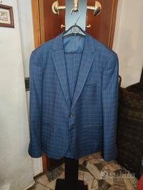 Completo Blu Scozia Elegante Uomo