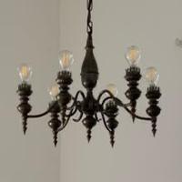 Lampadario antico ferro battuto