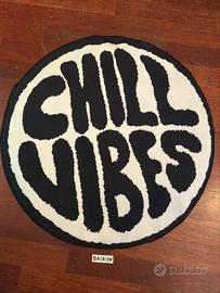 Tappeto rotondo Chill Vibes 60x60 bianco nero