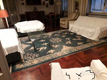 grande tappeto cinese antico blu