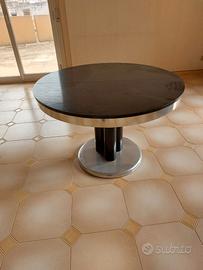 Tavolo rotondo allungabile legno nero