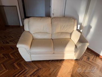 Coppia di divani pelle - 2 e 3 posti (170 - 190cm)