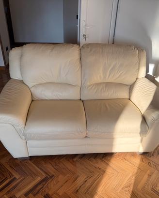 Coppia di divani pelle - 2 e 3 posti (170 - 190cm)