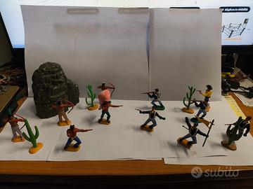 Lotto Soldatini Indiani e Nordisti Timpo Toys 1/32