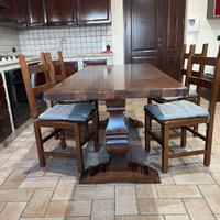Legno Massello tavolo e 4 sedie