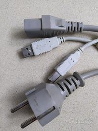 Cavi stampante 2 CAVI USB + ALIMENTAZIONE