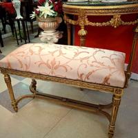  Panca stile Luigi XVl in foglia oro