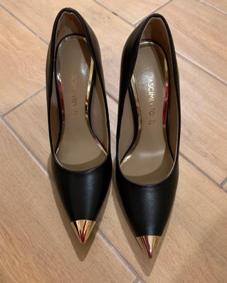 Scarpe nere Rinascimento in vera pelle