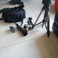 Pentax MZ-50 + teleobiettivo sigma + vari accessor