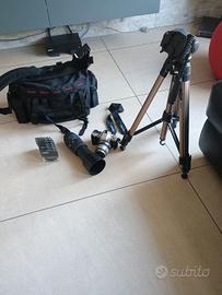 Pentax MZ-50 + teleobiettivo sigma + vari accessor