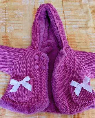 Cappottino neonata con pellicciotto