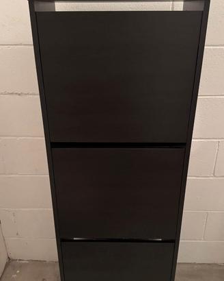 Scarpiera Salvaspazio Nera A 3 Ribalte – 110x50x25