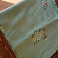 Coperta vintage fatta a mano in puro lino