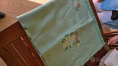 Coperta vintage fatta a mano in puro lino