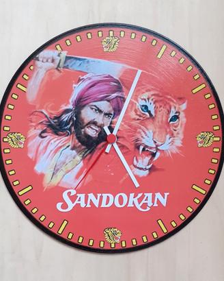Orologio su vinile 78 giri omaggio a Sandokan 
