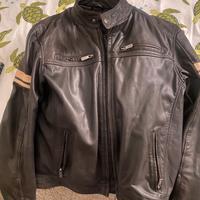 Giubbotto moto in pelle