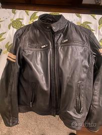 Giubbotto moto in pelle