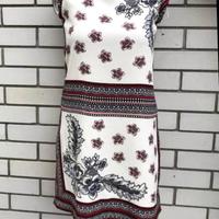 Vestito Zara fiori bianco, rosso, blu