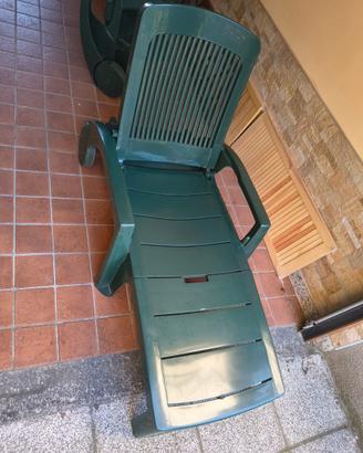 2 sdraio pieghevoli con ruote
