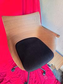 Kartell originale - sedia Q/wood rotelle soft
