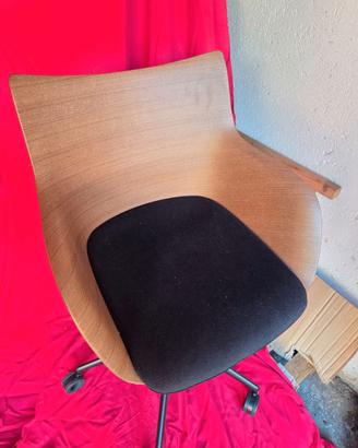 Kartell originale - sedia Q/wood rotelle soft