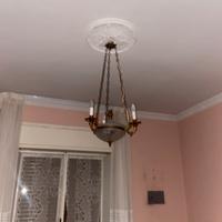 lampadario vetro bronzo