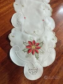 tovaglia runner natale raso lucido centrotavola