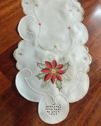 tovaglia runner natale raso lucido centrotavola