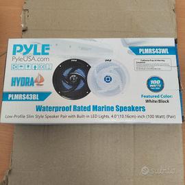 Coppia Altoparlanti Marini LED Pyle Hydra 4" 100W