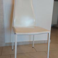 n. 4 sedie Calligaris cuoio bianco