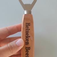 apribottiglie vintage Heineken in legno