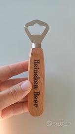 apribottiglie vintage Heineken in legno
