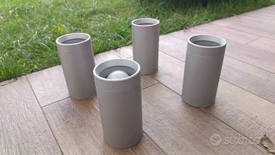 Set 4 porta lampade moderne a soffitto