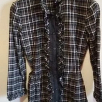 Camicia GAUDI', scacchi e rouches, manica3/4,tg 40