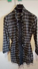 Camicia GAUDI', scacchi e rouches, manica3/4,tg 40