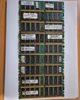 Lotto 9 memorie dimm DDR 400