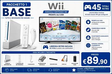 Nintendo Wii Retro Gaming Bundle | 45Titoli 