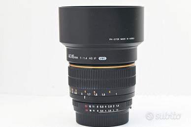 SAMYANG AS IF UMC 85mm f1.4 Obiettivo per Nikon
