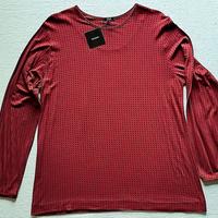 Blusa nuova con cartellino,  bordeaux a pois blu  