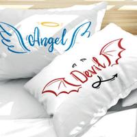 Coppia di federe double-face Angel o Devil