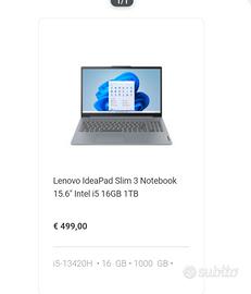 Notebook Lenovo IdeaPad Slim 3