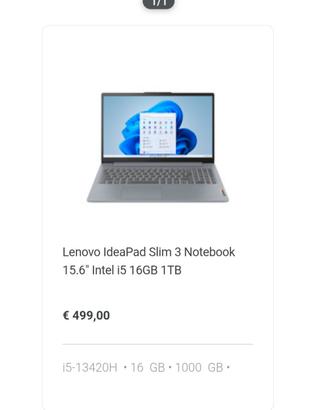 Notebook Lenovo IdeaPad Slim 3