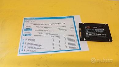 SSD 500 Gbyte Samsung 860 EVO, interfaccia SATA,