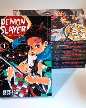 Manga Demon Slayer volumi 1-7 e 10
