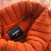 Maglione Superdry arancione a collo alto Taglia L